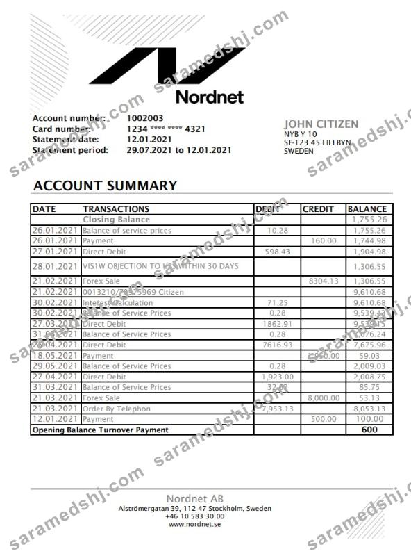 Sweden Nordnet AB excel pdf